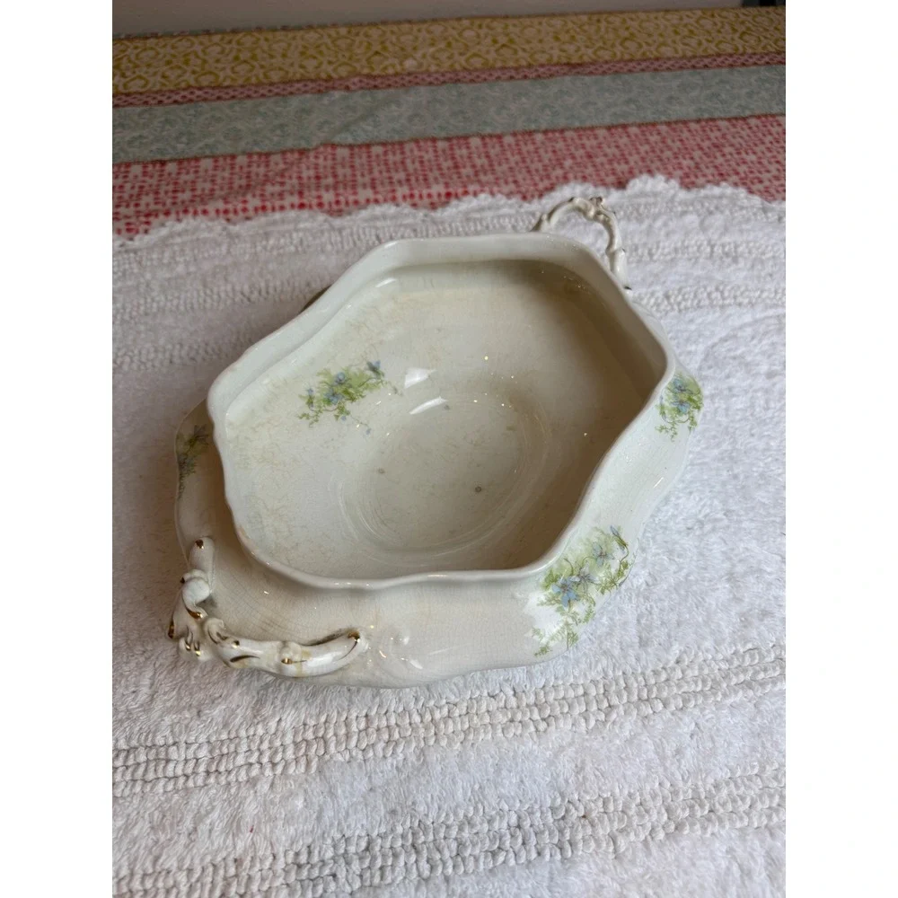 Johnson Bros Victorian Floral Tureen Royal Semi Porcelain Large Antique